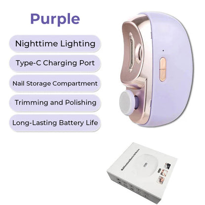🎁2025 Hot Sale 🔥2 in 1 Automatic Electric Nail Clipper with Polishing【Safe and convenient】