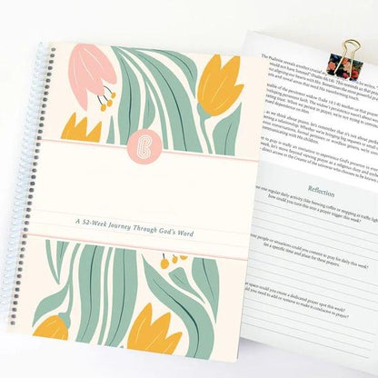 💥Big sale💥📖A Bible Study in One Year - 52-Week Study, A 365-Day Spiritual Journey with Daily Prayer and Notes– Christian Workbook Journal Personalize Bible