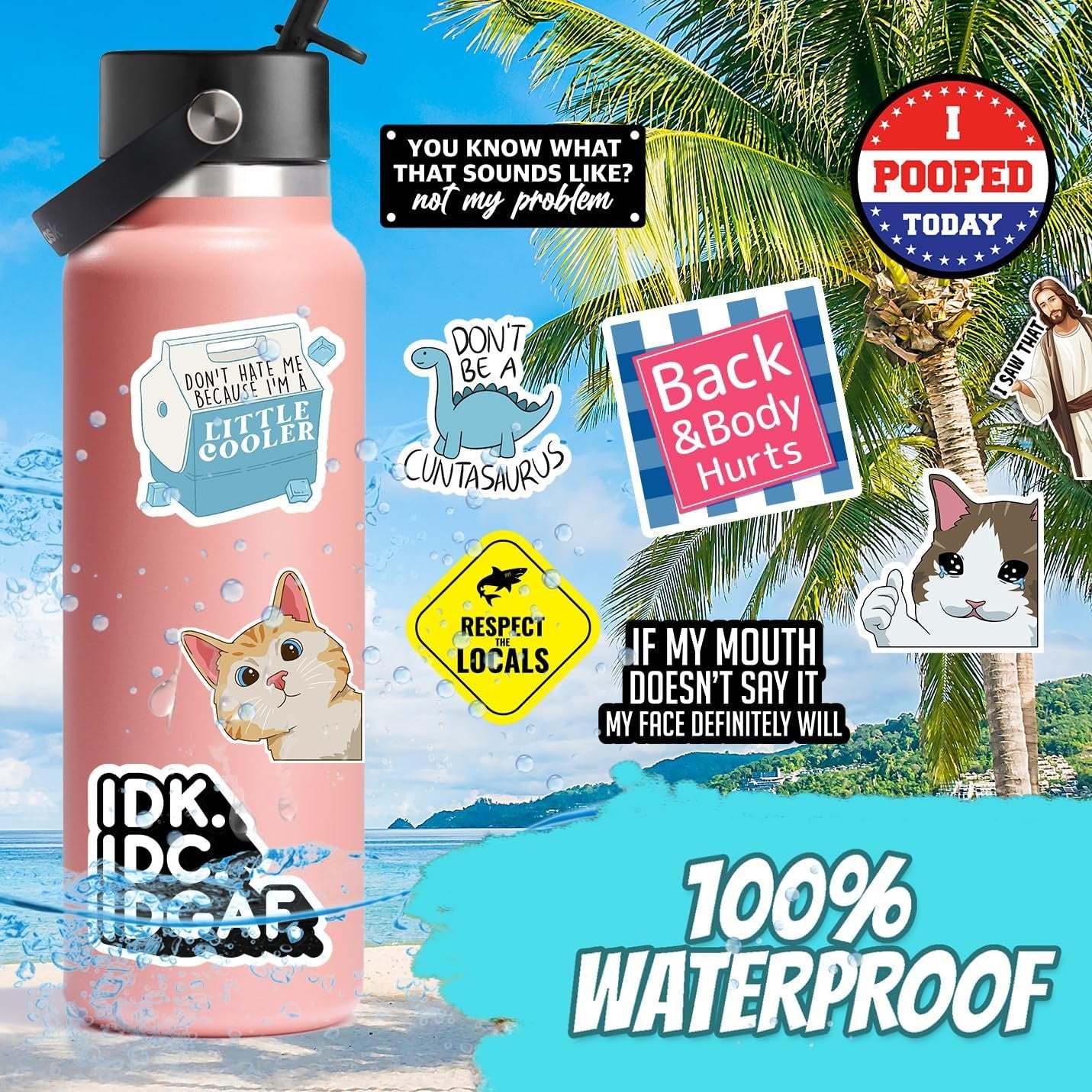 ✨130 Pcs Funny Meme Stickers Set – Hilarious Saying & Cartoon Decals for Laptops, Water Bottles & Gifts | Hot Seller for Humor Lovers!😂