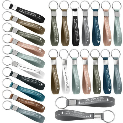 ✨Christian Bible Verse Keychain Set – Inspirational Religious Wristlet Keychains with Faith, Hope & Scripture Quotes | Perfect Gift for Believers & Church Groups!✝️