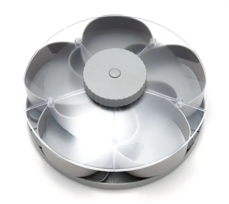 LAST DAY 53% OFF--Divided Serving Tray That Spins – Perfect for Snacks, Dips & Party Appetizers