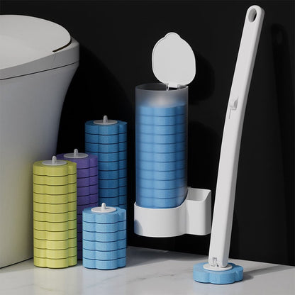 💥Big sale💥 ⏳Disposable Toilet Cleaning System💧Wall-Mounted Toilet Brush with Refillable Cleaning Pads, Effortless Deep Cleaning & Hygienic Bathroom Solution!🚽