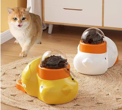 🐾 Duck-Shaped Pet Treat Dispenser: Interactive Feeding Toy for Cats & Dogs