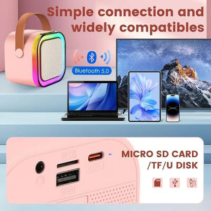 💥Big sale💥Mini Karaoke Machine with Wireless Microphones
