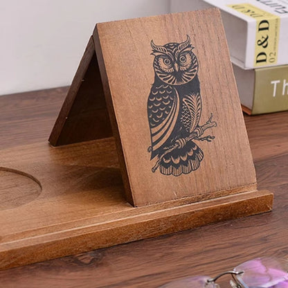 🎅🎄Christmas Sale - Owl-shaped Bookshelf, Triangular Wooden Bookshelf, Slotted Wooden Bookshelf