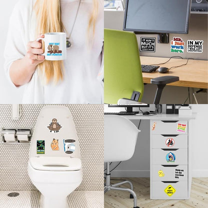 ✨130 Pcs Funny Meme Stickers Set – Hilarious Saying & Cartoon Decals for Laptops, Water Bottles & Gifts | Hot Seller for Humor Lovers!😂